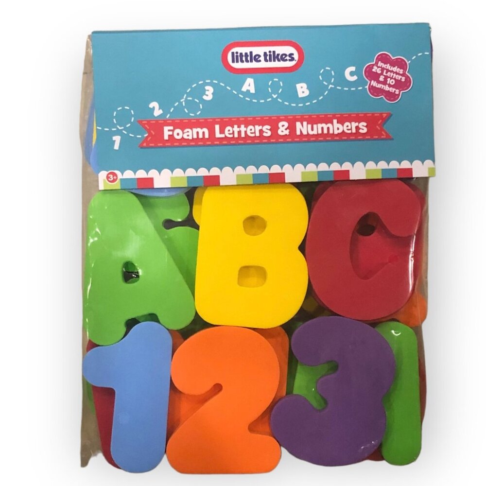 Little Tikes Foam Letters & Numbers, 36 Count, New-in-Pack